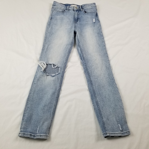 Altar'd State Straight Jeans Women Size 26, Light Wash, High Rise - Picture 1 of 9